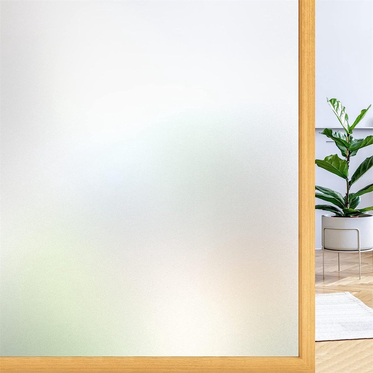 EXCITAT Raamfolie - Ondoorzichtige privacyfolie - Matglasfolie - Privacybescherming - UV-bescherming - Voor thuis en op kantoor - 45 x 200 cm