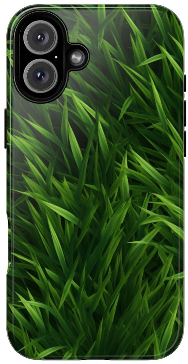 Weelderig Groen Grasstructuur – Telefoonhoesje Geschikt voor iPhone 16 Plus