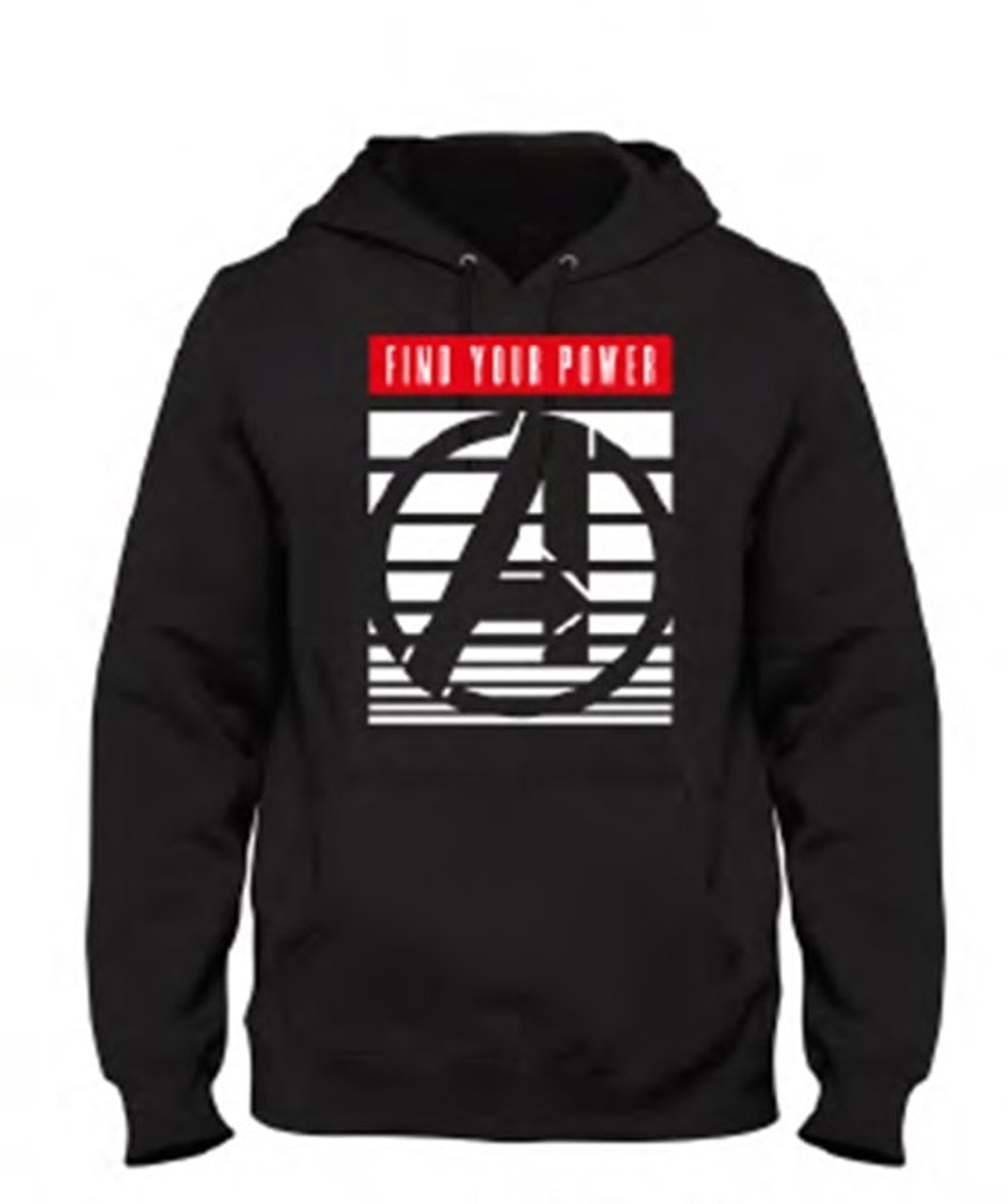 Marvel - Avengers Logo Zwart Heren Sweat Hoodie - M