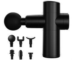 Gloovon® - Massage Gun - Premium Massage Apparaat - Massage gun professioneel - Inclusief Koffer en 6 Opzetstukken - Massage Pistool Mini - Zwart