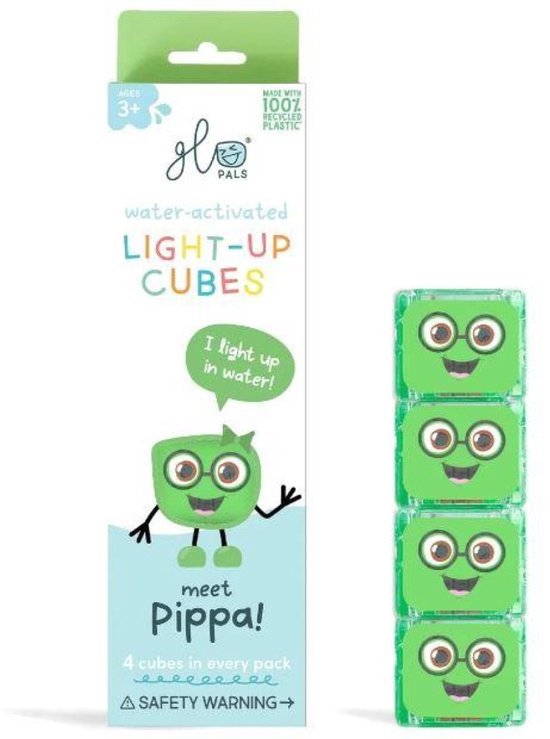 Glo Pals Pippa, Light Up Cubes, Groen, 4 Stuks van Glo Pals — afbeelding 2