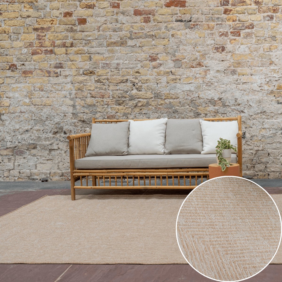 Jute buitenkleed Naturel Lines - 240 x 340 cm - (XL)