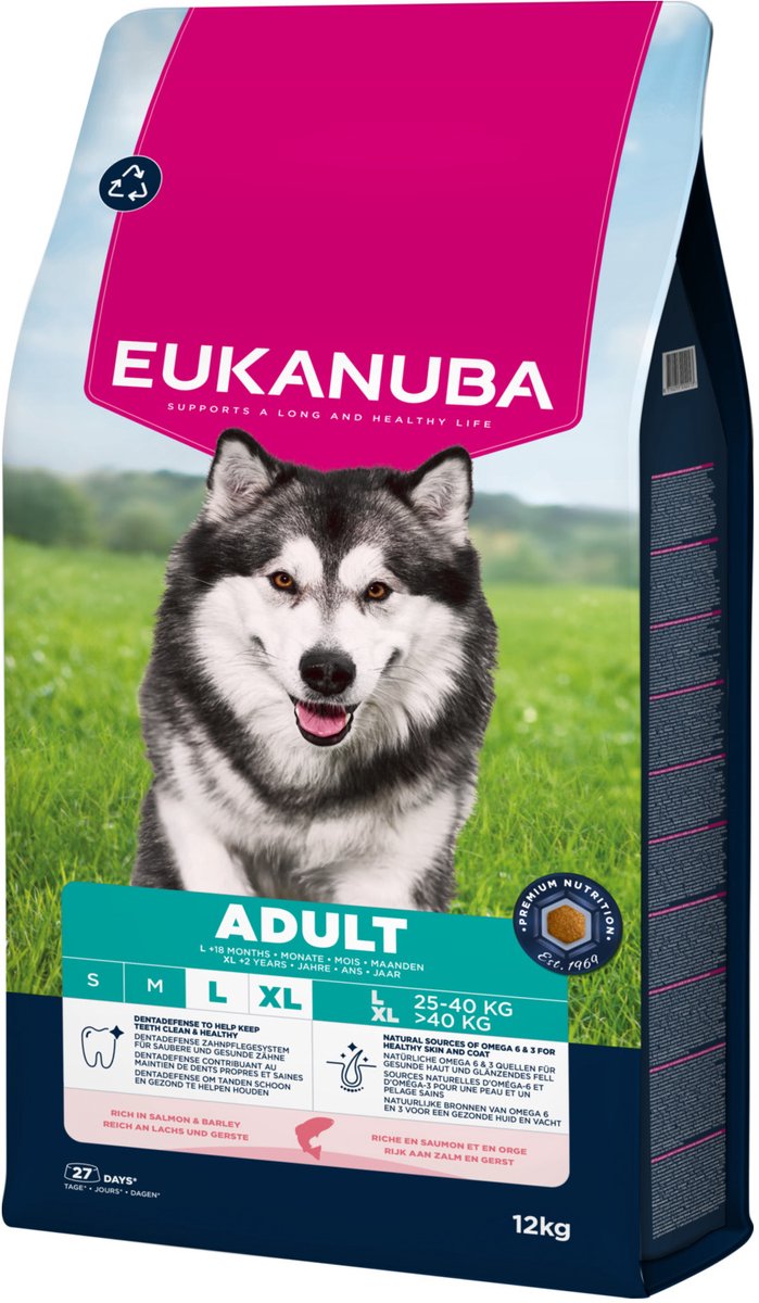 Eukanuba Adult Large Breed - Hondenbrokken - Zalm Gerst 12 kg
