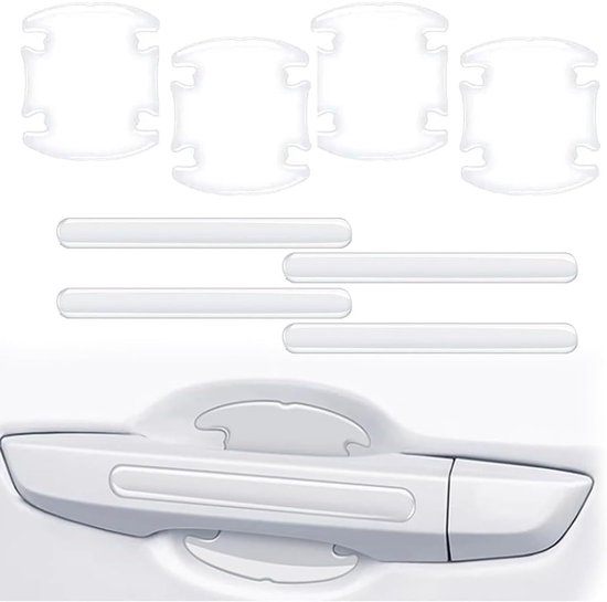 4 sets autodeurgreep beschermfolie universele transparante zelfklevende autodeurgreep sticker anti-kras universeel voor de meeste voertuigen