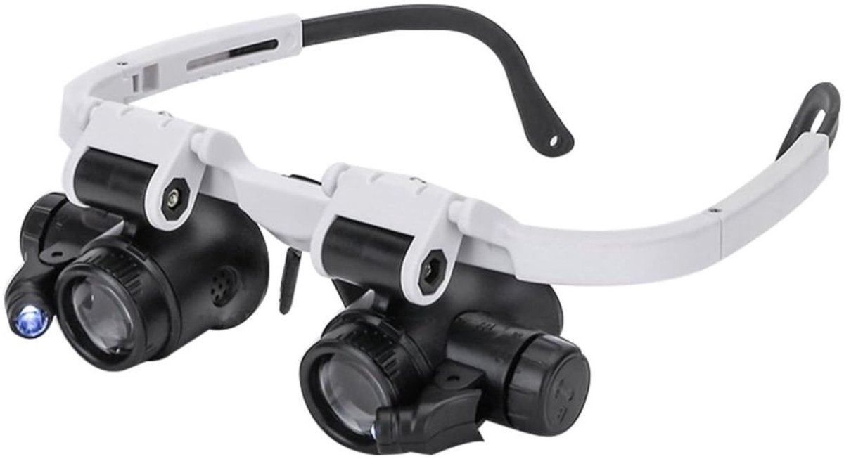 Vivva - LED Vergrootglas - Loupe Bril - Vergrootglas met Verlichting - Glazenset - Handsfree Vergrootglas - GLAZOOM