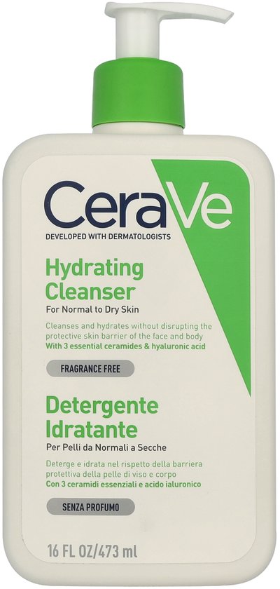CeraVe - Hydrating Cleanser - Reinigingsmelk - normale tot droge huid - 473 ml