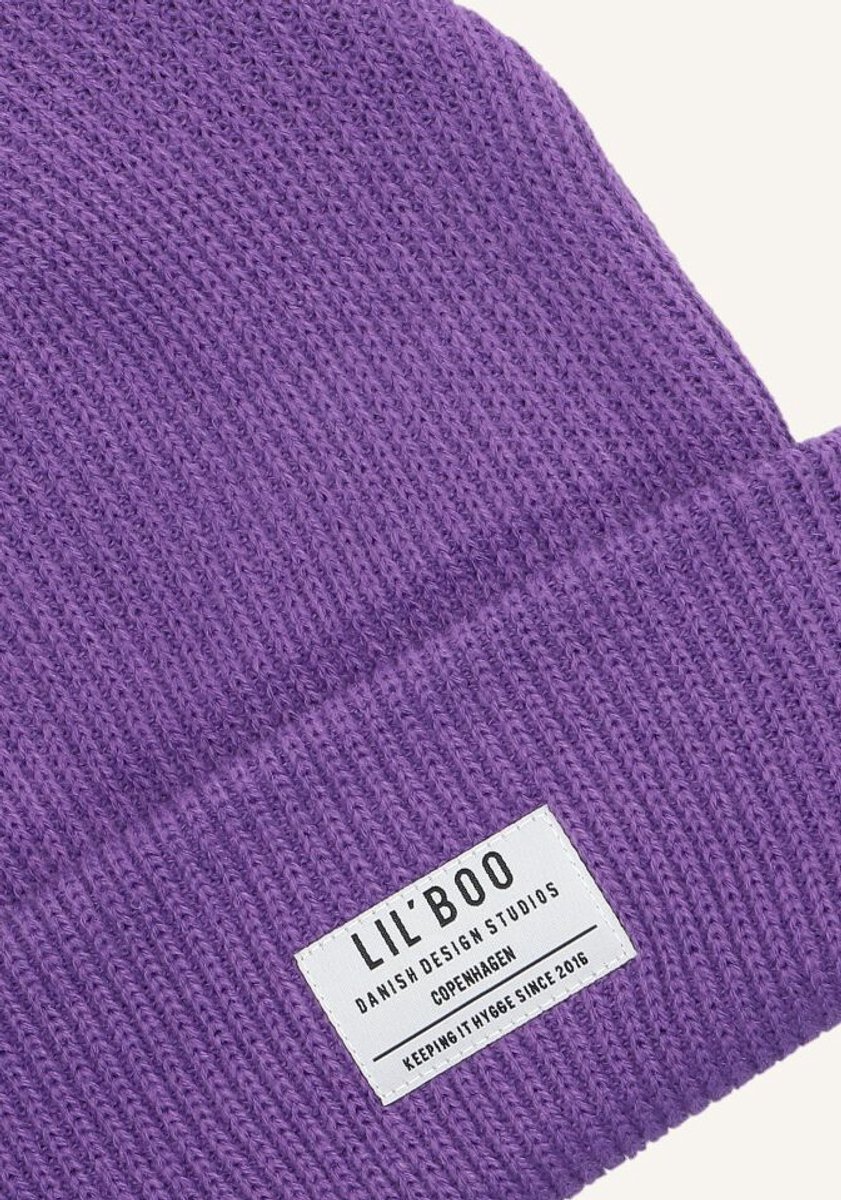 LIL'BOO Lil' Boo Hygge Beanie Mutsen Meisjes - Paars - Maat 4/14Y