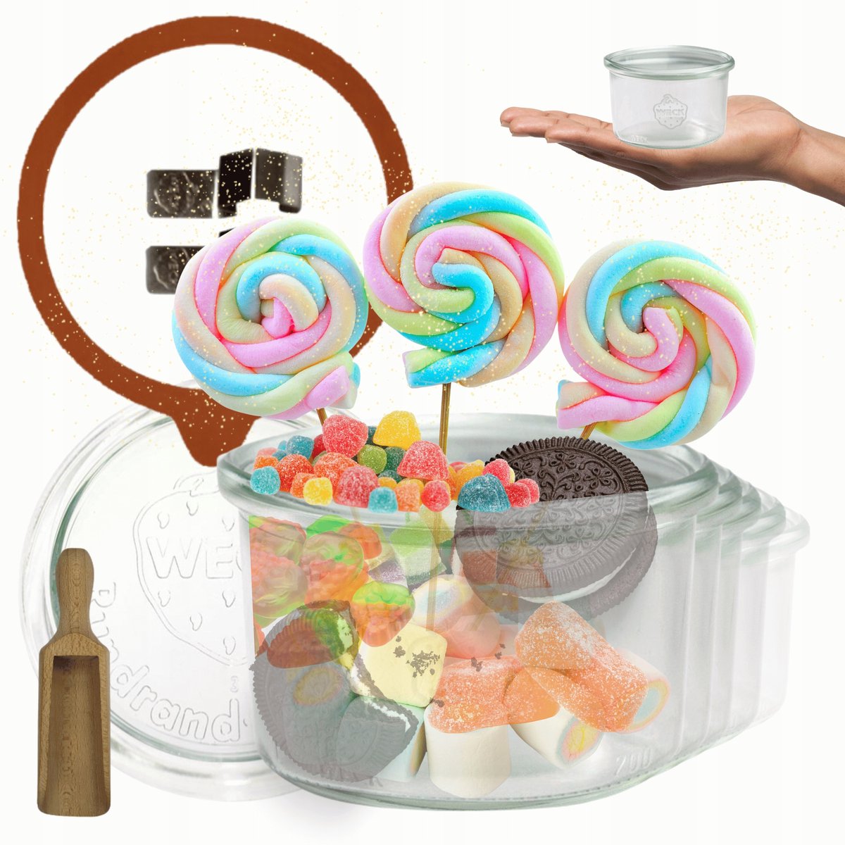 Weck Glazen Pot 200ml met Deksel, Rubber & Klem - 6 Stuks
