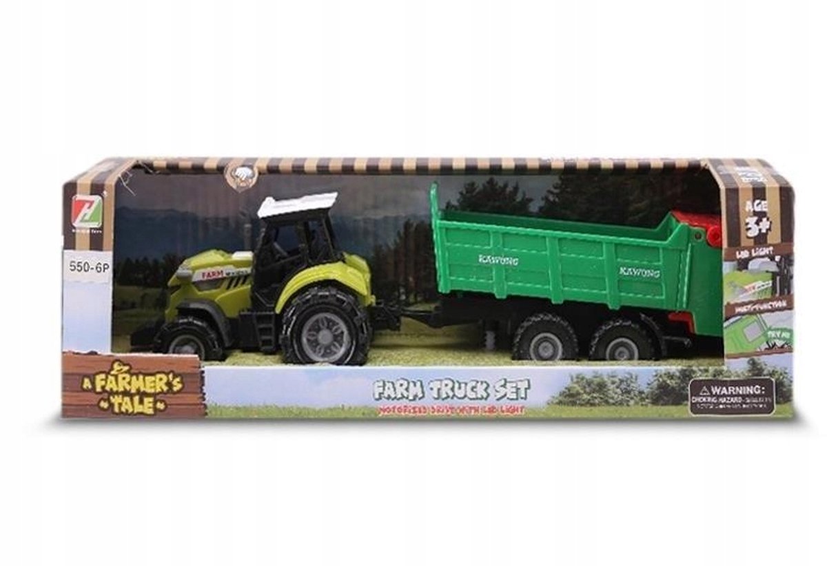 Mini Boerderij Tractor met Aanhanger - Geluid & Licht