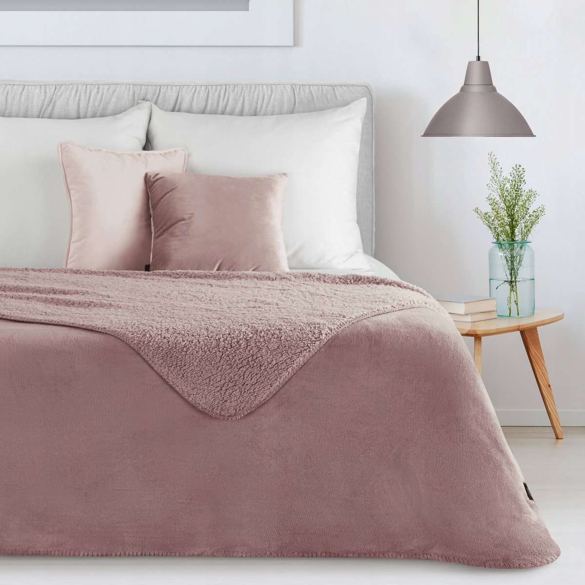 Zachte Dubbelzijdige Plaid Teddy 70x160cm Roze - Warm & Knus