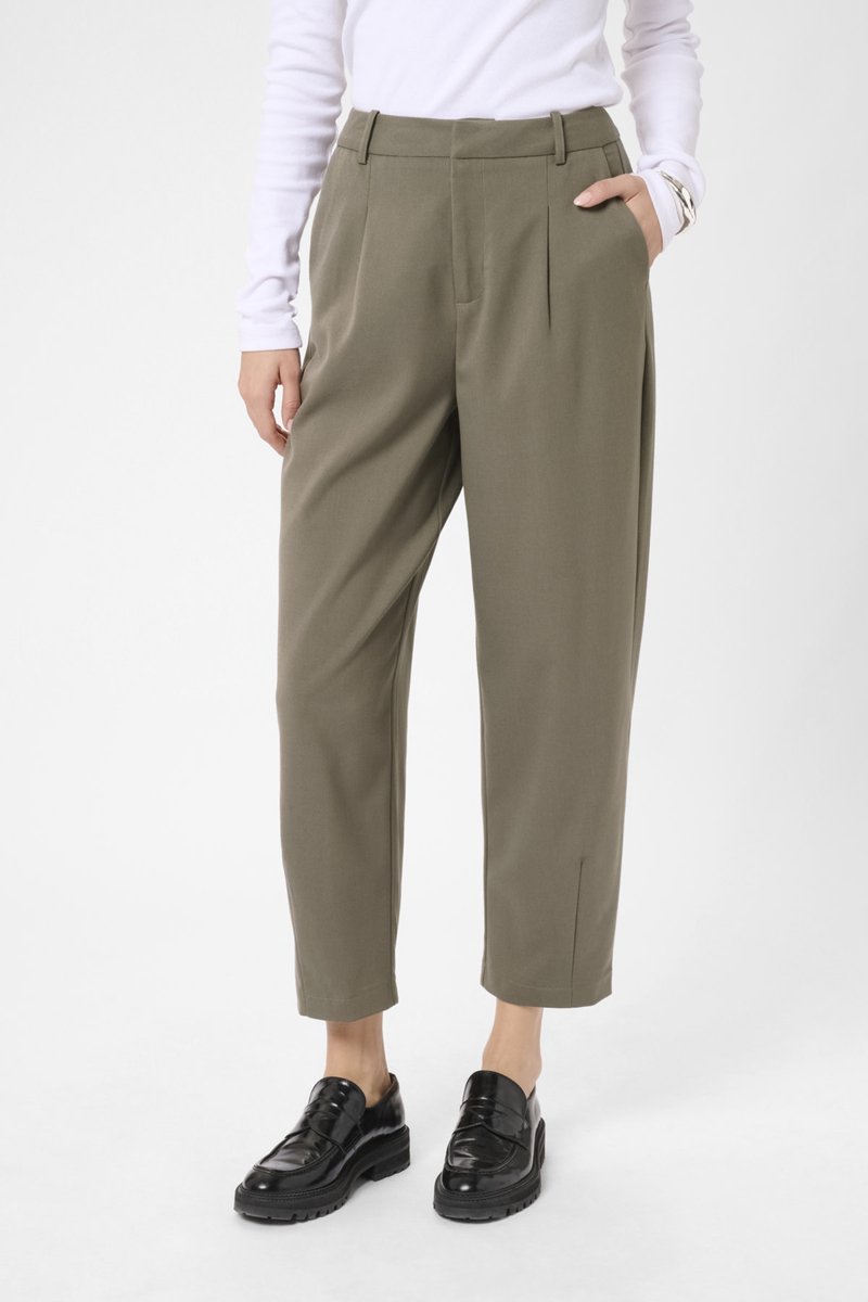 Broek MERLE CROPPED KAFFE MOREL 190808