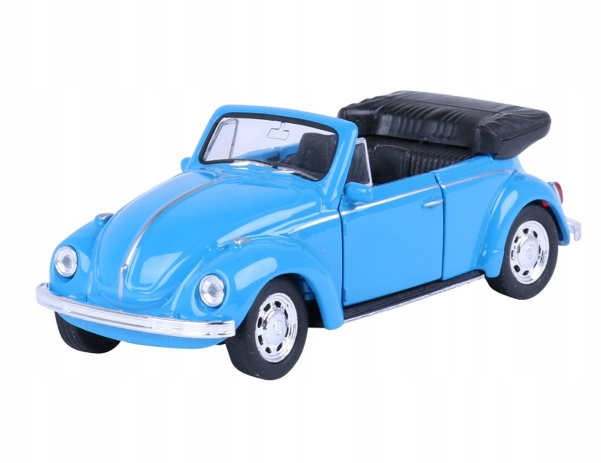 Dromader VW Kever Cabrio Modelauto 1:34 - Blauw