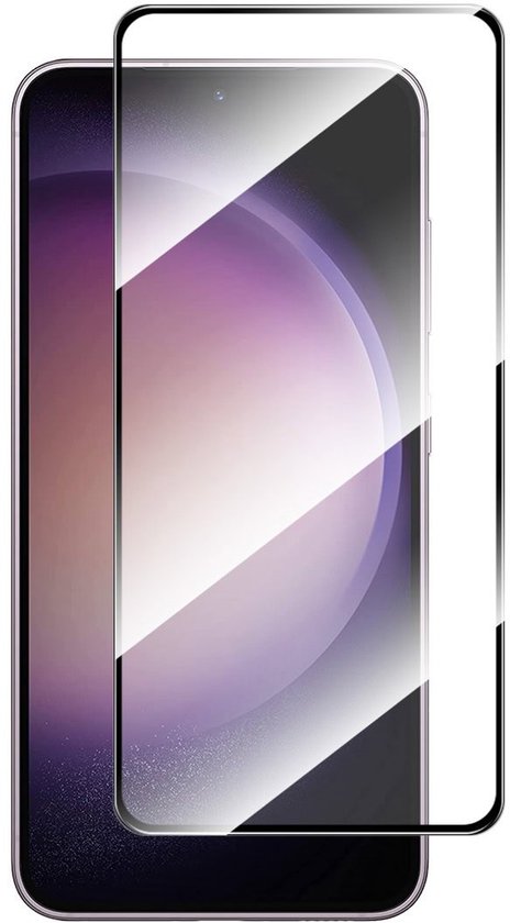 Un smartphone avec un protecteur d'écran en verre ajusté par-dessus.