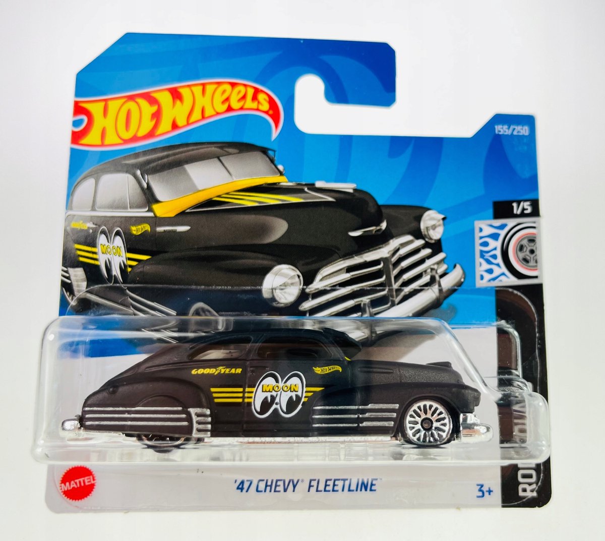 Hot Wheels '47 Chevy Fleetline Rod Squad 1:64 Zwart Mat HCX50