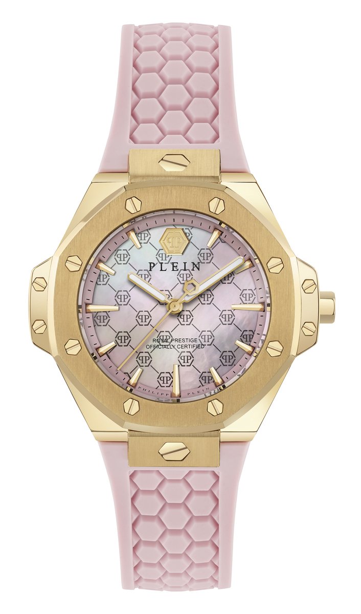 Philipp Plein Plein Royal Prestige PW4FA0225 Horloge - Siliconen - Roze - Ø 33 mm