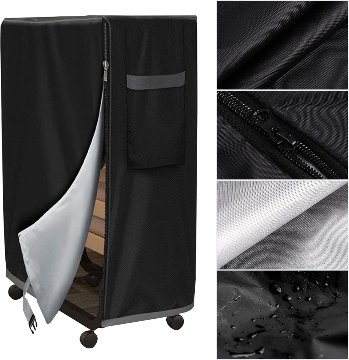 Candala klapbed, deken, opbergtas, Oxford, waterdicht, anti - UV, stofdicht, tuinmeubelen, dekstoel, klapstoel, (80 x 30,5 x 94 cm)