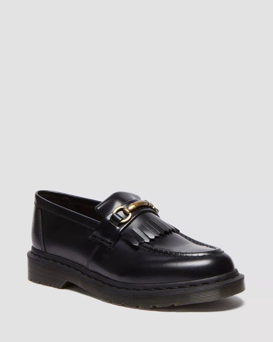Leather Slip-On Moccassins with Round Toe Zwart
