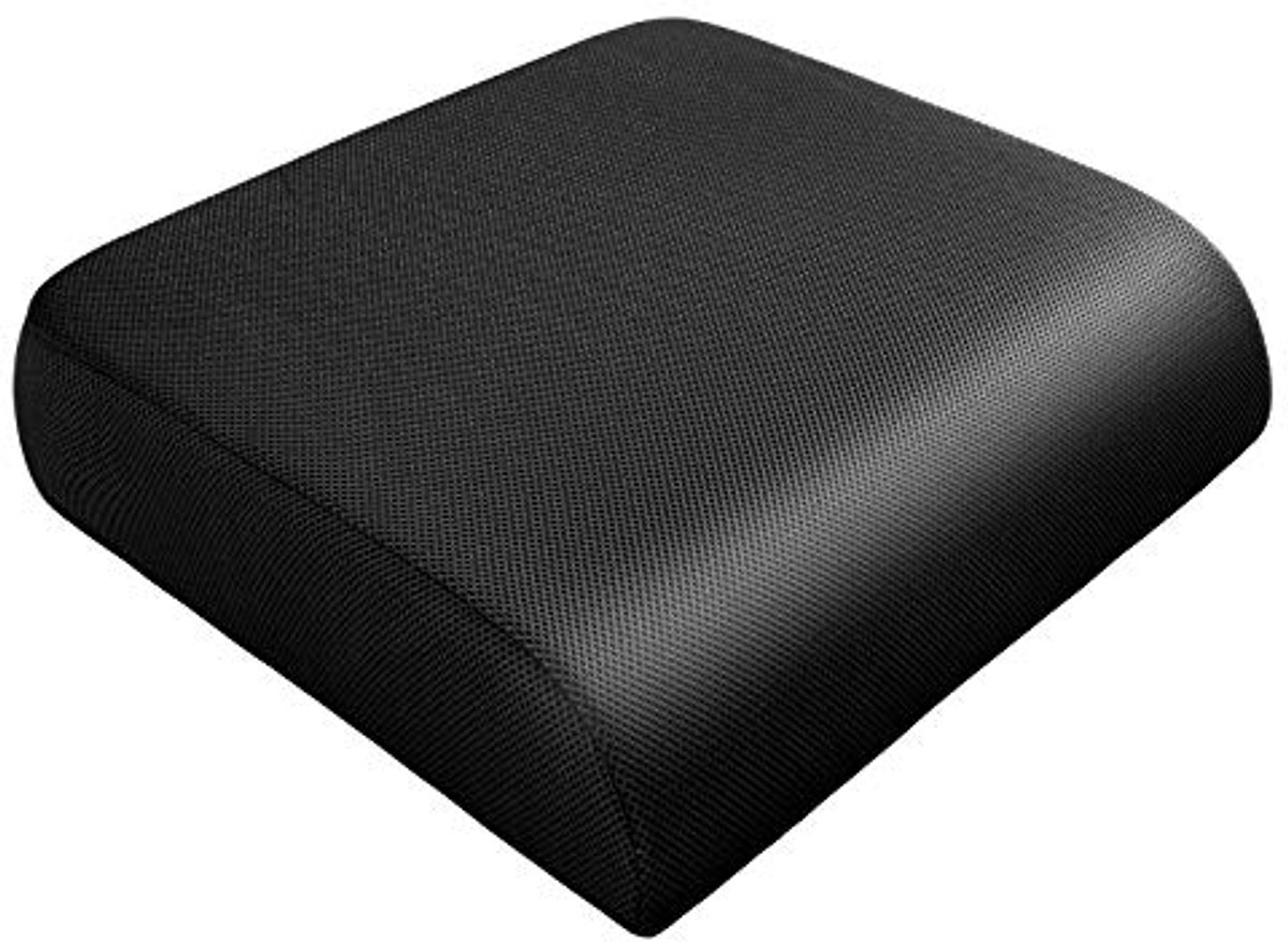 Extra dik groot zitkussen - 19 x 17,5 x 4 inch Gel Memory Foam kussen met draaggreep en antislip bodem
