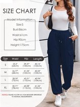 Svanco Joggingbroek voor dames, gevoerd met fleece, thermische joggingbroek met zakken, winterbroek, pluizige sherpa, warme broek, trekkoord, atletische trainingsbroek, joggen, workout, casual