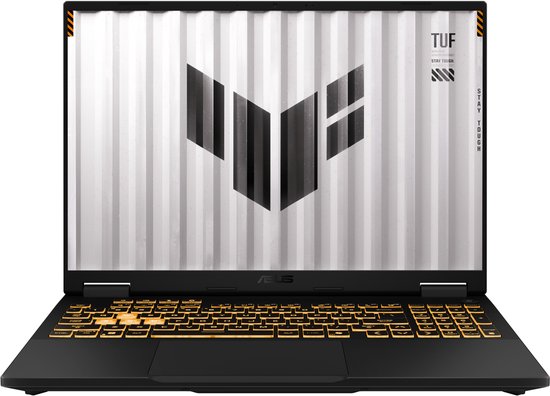 ASUS TUF Gaming F16 FX608JPR-QT014W Intel® Core™ i7 i7-14650HX Laptop 40,6 cm (16") WQXGA 32 GB DDR5-SDRAM 1 TB SSD NVIDIA GeForce RTX 5070 Wi-Fi 6E (802.11ax) Windows 11 Home Nederlands Zwart, Grijs - ASUS - Hoofdafbeelding