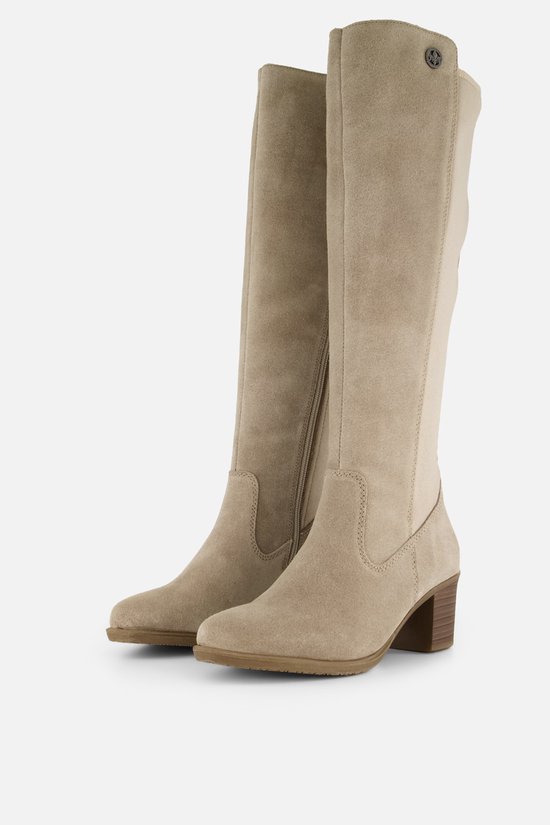 Rieker Hoge laarzen beige Suede - Dames - Maat 36