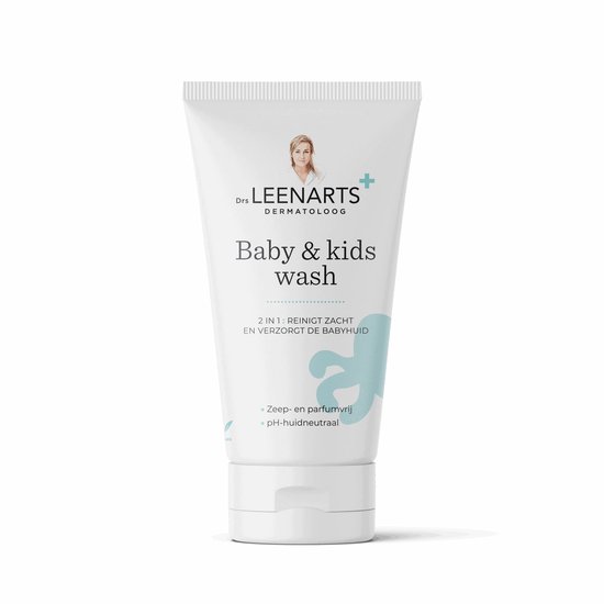 Crème lavante Bébé Dr. Leenarts – Gel lavant pour bébé sans savon ni parfum – pH neutre pour la peau – 150 ml