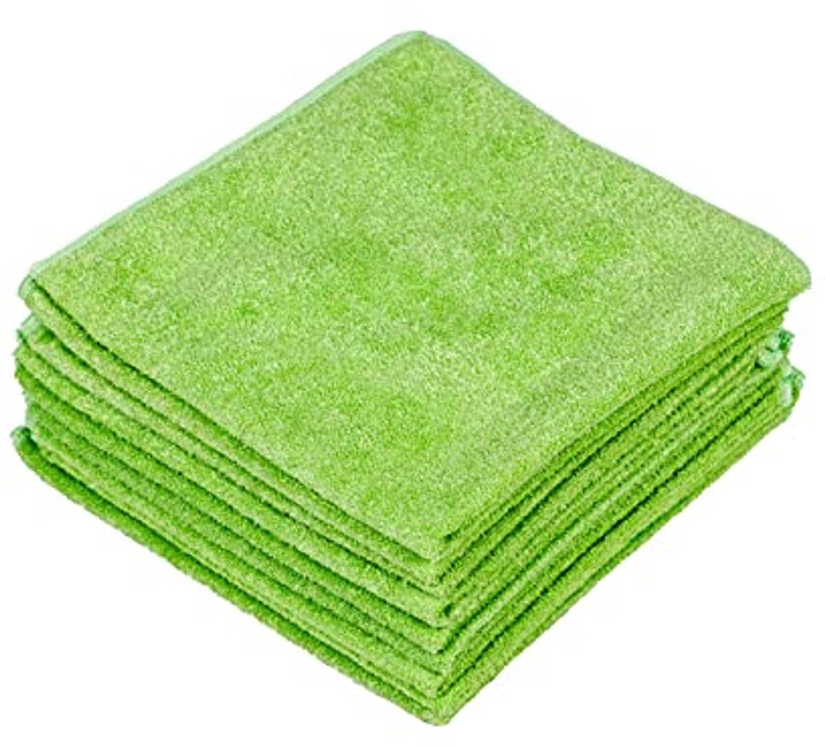 Professionele microvezeldoeken - Verpakking van 10 stuks, 40 x 40 cm, groen