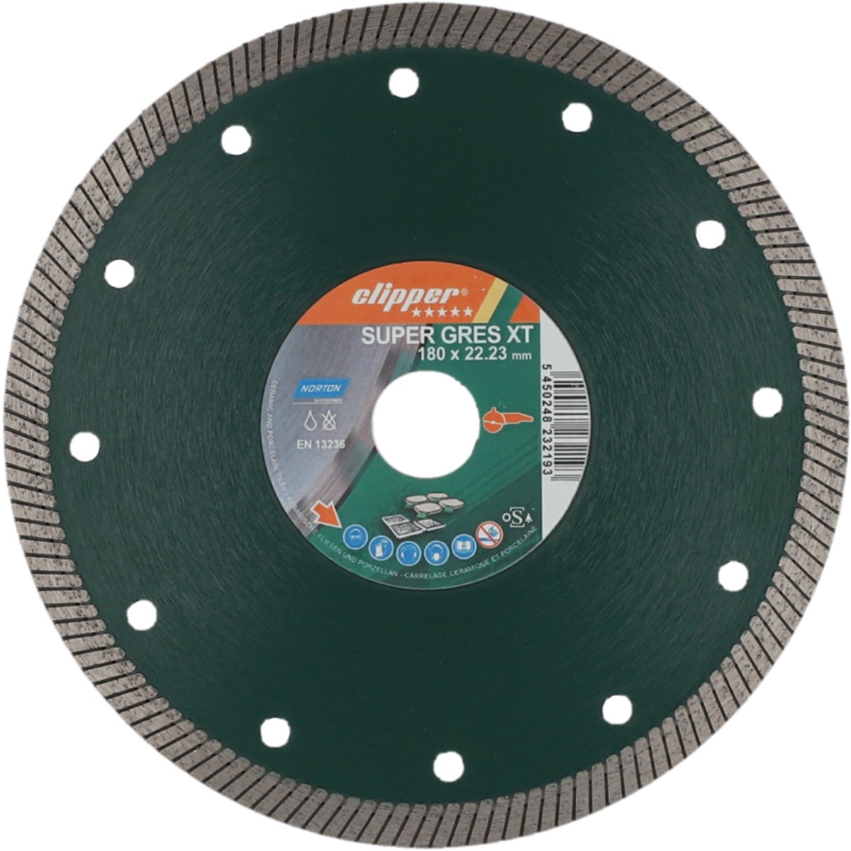 Clipper 70184621970 Super Gres XT Evo Diamantzaagblad - 180 x 22,23mm - Gres