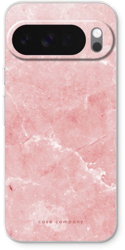 Case Company® - Coque compatible avec Google Pixel 10 Pro XL - Marbre rose - Coque souple pour téléphone - Protection intégrale et sur les bords de l'écran