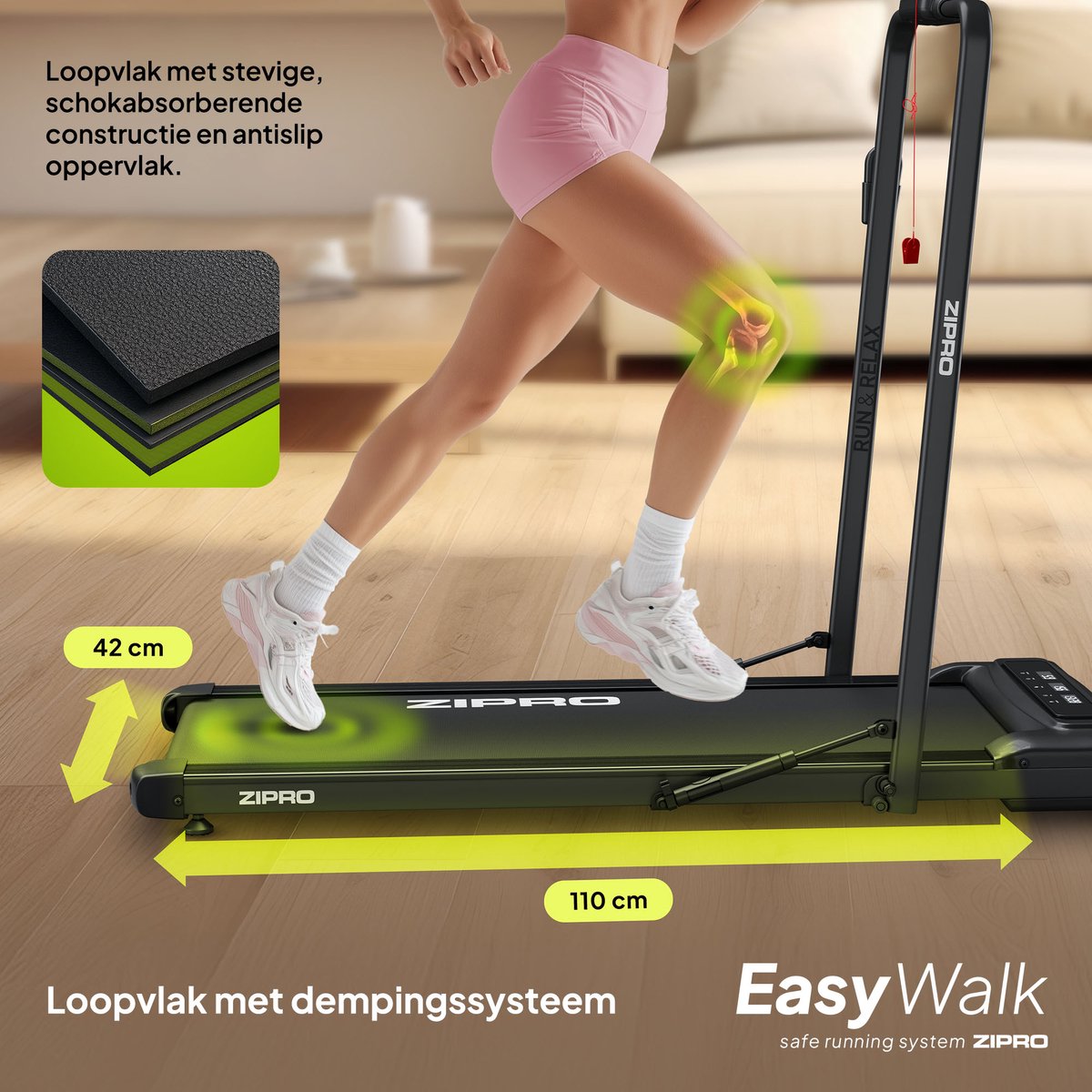 ZIPRO Newlite Elektrische Loopband 1-10 km/h - Wandelband - afbeelding 3