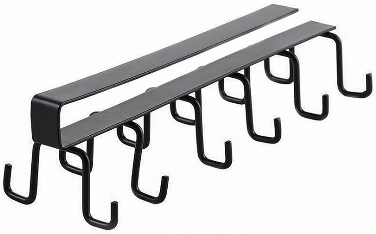 Cuhostki-1-Stuk-Kookhulp-Hanger-Zwart-Duurzaam-Installatie-Vrij