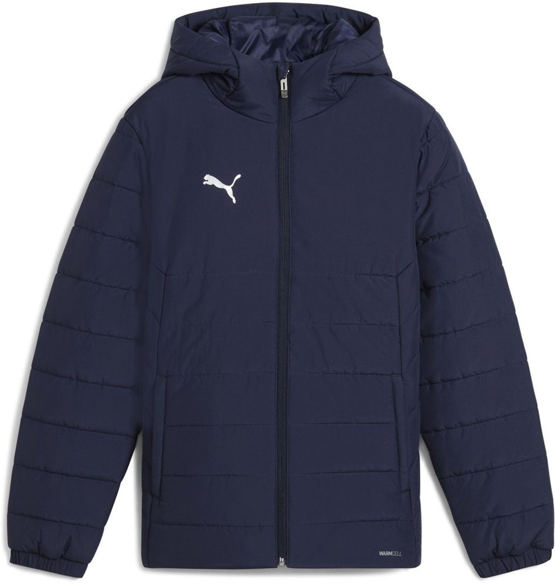 Puma kindertrainingsjas TeamADDITIONS Hooded Padded Jacket Jr 659738 Marineblauw