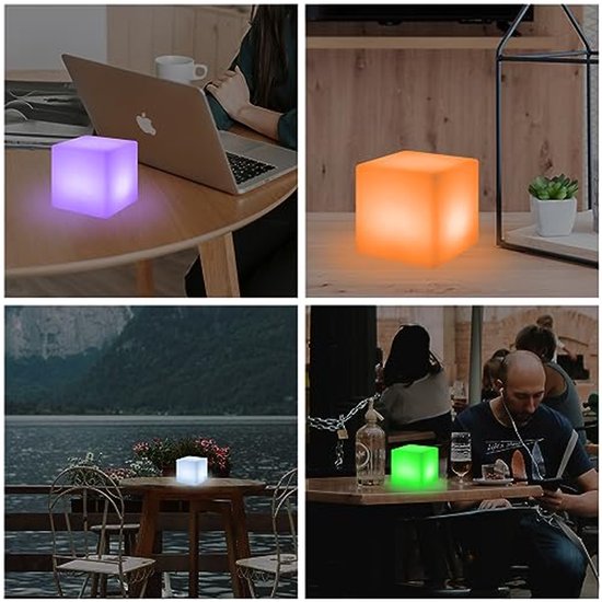 Oplaadbaar LED-nachtlampje met Afstandsbediening en 16 Kleuren - Multifunctionele Tafellamp voor Slaapkamer, Camping en Tuin van Merkloos — afbeelding 3