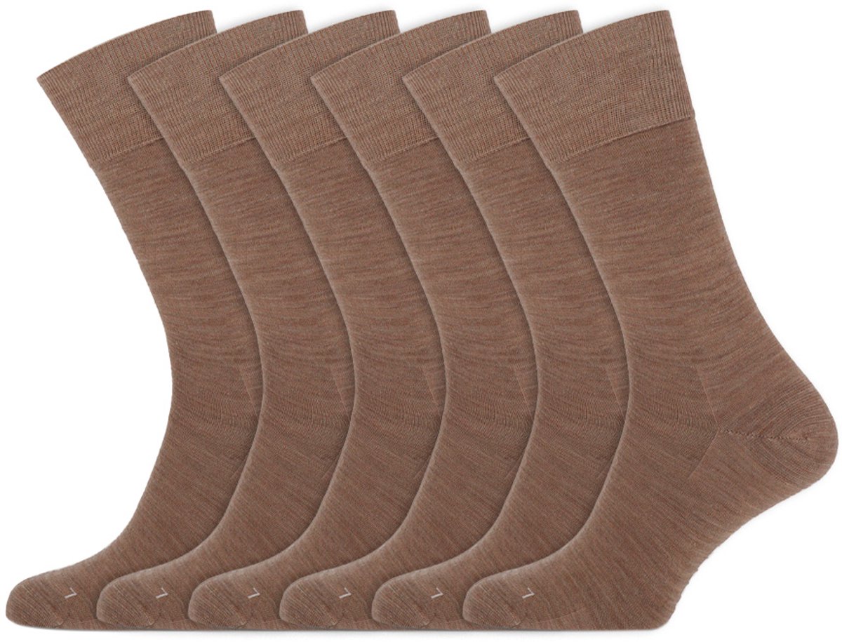 Dames sokken Heren sokken 60% Merinowol Merk: Basset Beige