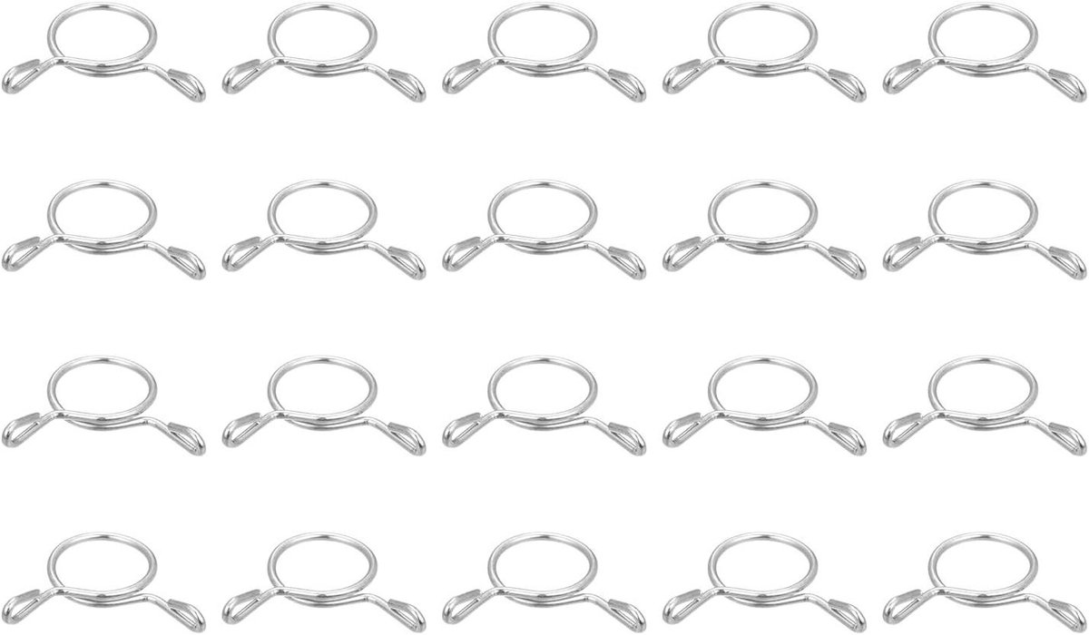 Allecto Plus - Brandstofleidingsslang Set 20 stuks, 16 mm, Roestvrij Staal - voor lucht, water, siliconen slang
