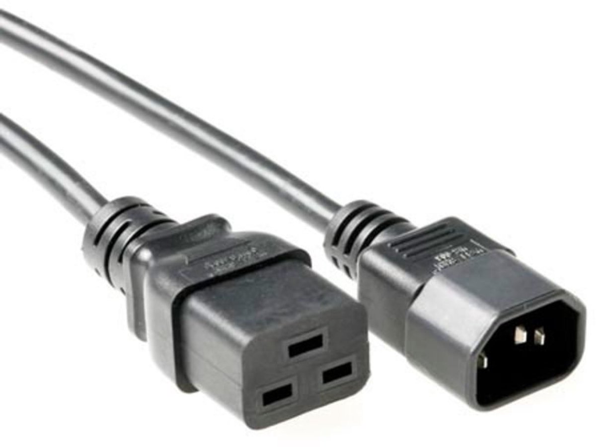 ACT Netsnoer C14 - C19 zwart 0,5 m AK5438