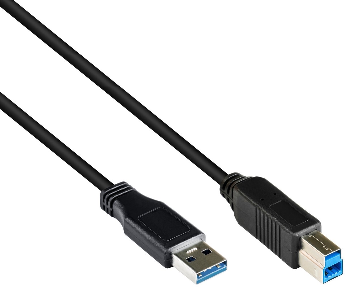 Alcasa 2710-S01 USB-kabel 1 m USB A USB B Zwart
