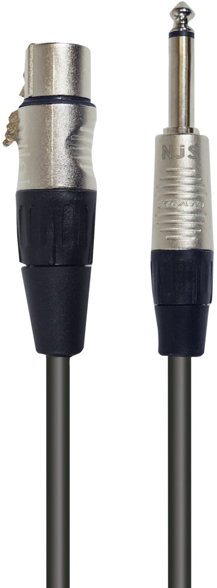 NJS/Rean Professional XLR (v) - 6,35mm Jack mono (m) kabel | 1 meter
