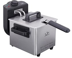 Compacte roestvrijstalen friteuse 1,5 liter met temperatuurregelaar