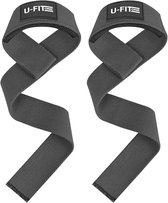 U Fit One Lifting Straps - Deadlift Straps - Padded Straps - Bodybuilding - Gewichtshef - Powerlifting - Grijs