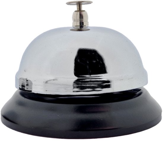 Cloche de réception / cloche de bureau chromée - 85 mm