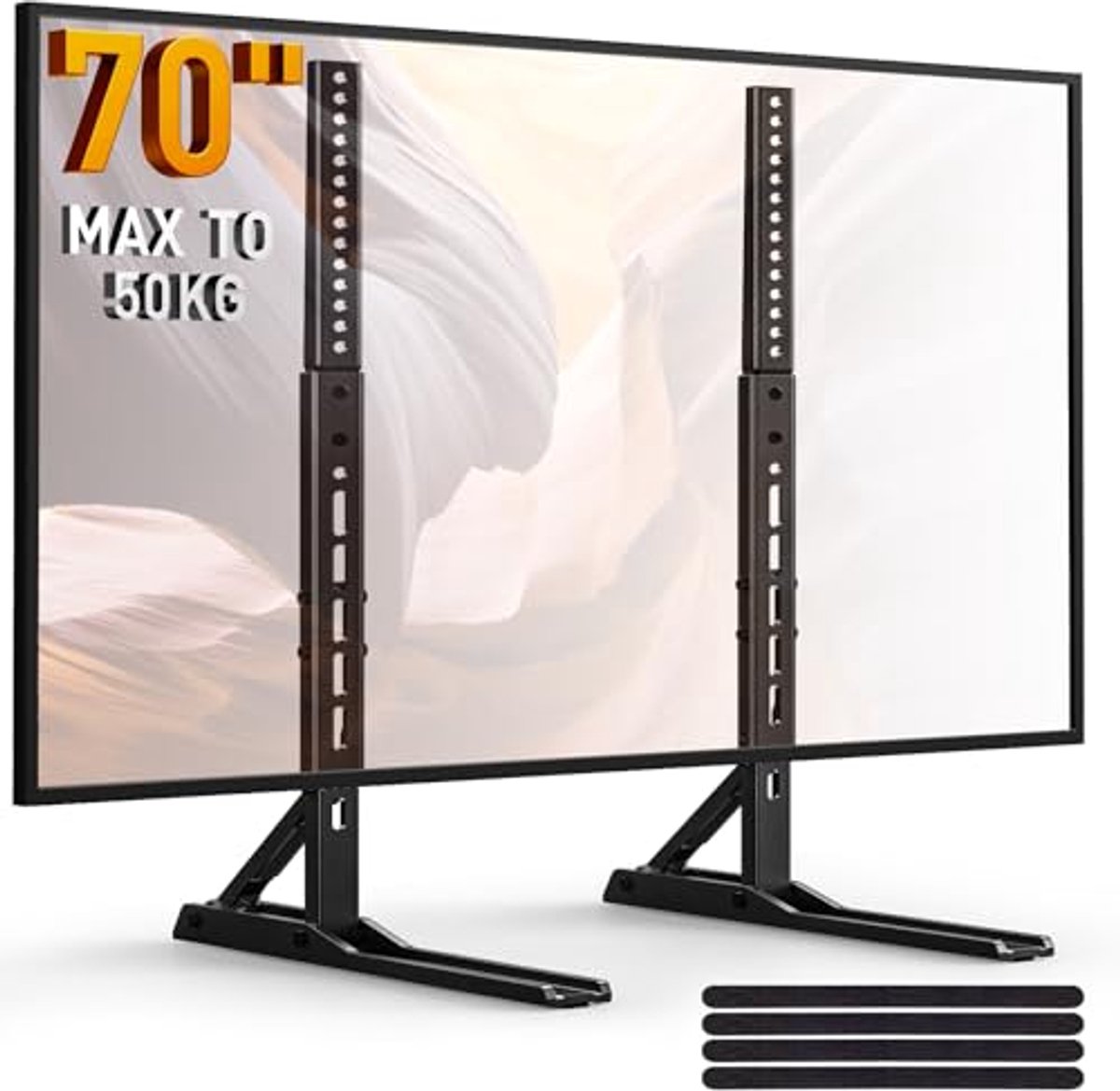 TV Stand voor 22-70 Inch Televisies - Moderne Vervangingsbasis met 3 Hoogteopties