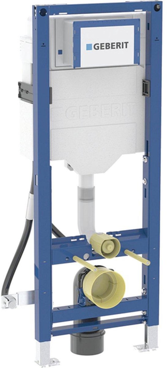 Geberit Duofix wandcloset - hoogte 112cm sigma reservoir - 12cm hoogte instelbaar bij montage - blauw