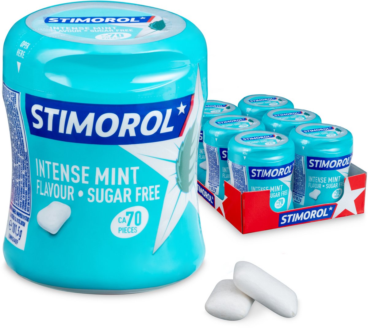 Stimorol Intense Mint - Kauwgom - Suikervrij - 1x6stuks