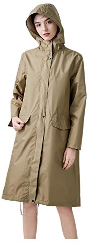 Peak Time L60042 Dames Outdoor Transition Regenjas met Capuchon XS-5XL, Groen21, 4XL