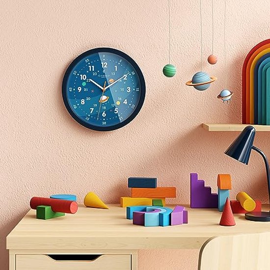 Geruisloze Kinderwandklok 30,5 cm Astronaut voor Kinderen - Ideaal voor Jongens en Meisjes van Thysol — afbeelding 2