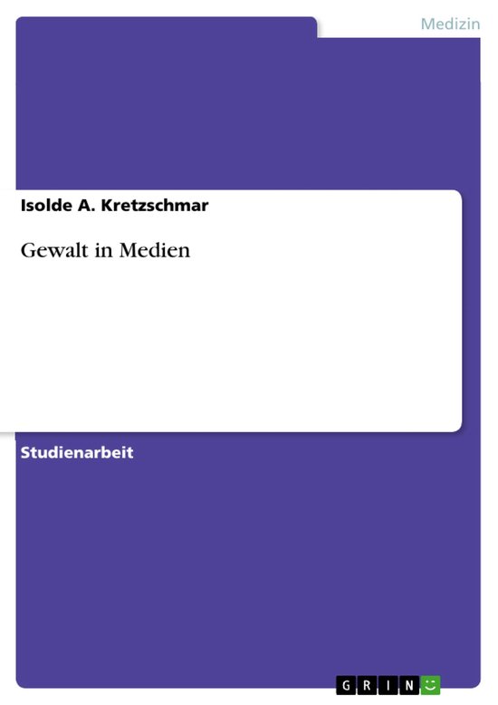 Gewalt in Medien - cover
