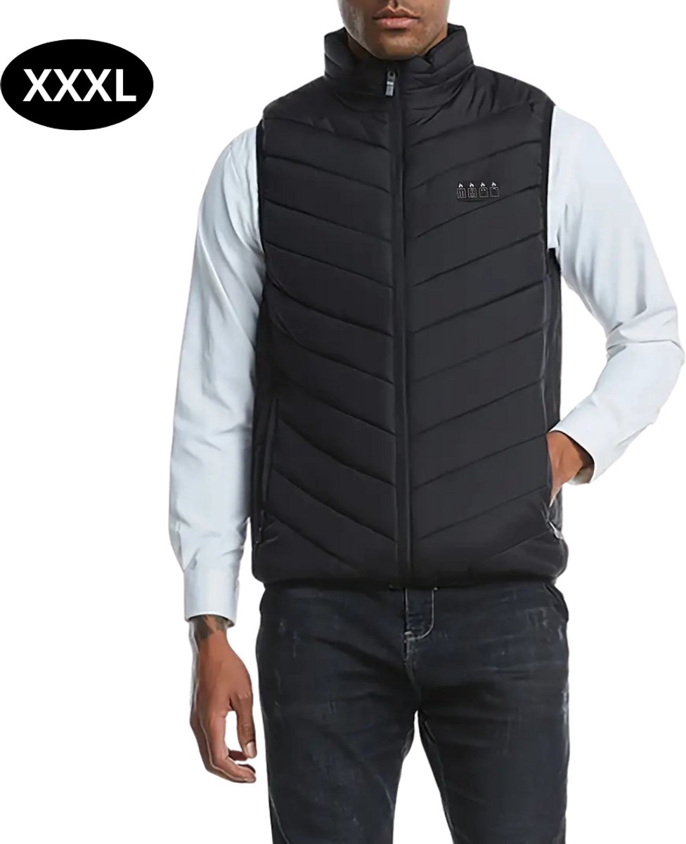 Nivard Verwarmde Bodywarmer Heated Vest Elektrische Bodywarmer Extra Warm Water Afstotend Oplaadbaar Dames & Heren Zwart