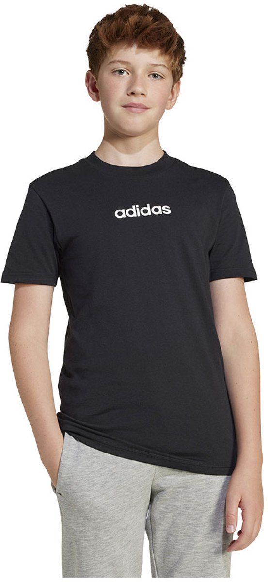 Adidas Essentials T-shirt Met Korte Mouwen 7-8 Years Jongens Meisjes Zwart