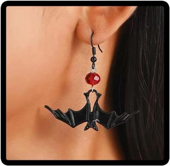 Allecto plus - Halloween Oorbellen Met Pompoen, Spin en Vleermuis - Gothic Sieraden - Accessoires Voor Halloween Kostuum - Vrouwen Stijl